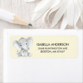 イエローエレファントベビーシャワー住所 シール (インサイチュ)