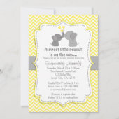 イエローエレファントベビーシャワー招待状ズChev 170 招待状 (正面)