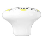 イエローエレファントボーイベビー子供部屋ハートドレッサー セラミックノブ (側面)