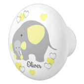 イエローエレファントボーイベビー子供部屋ハートドレッサー セラミックノブ (右)