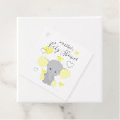 イエローエレファントボーイ女の子ベビーシャワーパーティー フェイバータグ (インサイチュ)