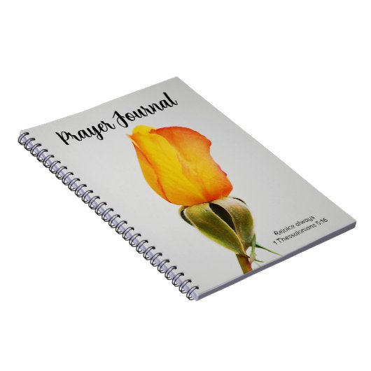 イエローオかわいらしレンジバラ信仰祈りの言葉ジャーナル ノートブック (右側)