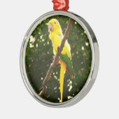 イエローオウム メタルオーナメント (左)