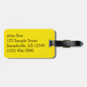 イエローオウム ラゲッジタグ (裏面横)