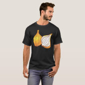 イエローオニオン野菜食品ビーガンベジタリアン Tシャツ (正面フル)