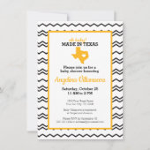 イエローオベビー!テキサス州・シャワーで作ったシェブロン 招待状 (正面)