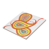 イエローオモダンレンジアクアミントペイズリーギフト タイル (側面)