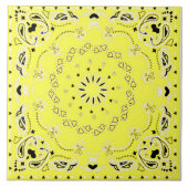 イエローオリエンタルデザイン タイル (正面)