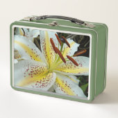 イエローオリエンタルリリースターバストフローラ メタルランチボックス (正面)