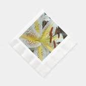 イエローオリエンタルリリースターバストフローラ 縁ありランチョンナプキン (角)