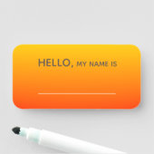 イエローオレンジこんにちは 名札 (インサイチュ)