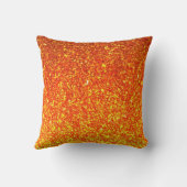 イエローオレンジのスパークリーグリッター枕 クッション (裏面)