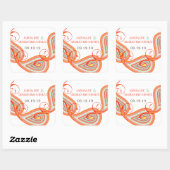 イエローオレンジアクアミント柿ペイズリー結婚ズ スクエアシール (シート)