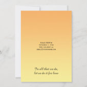 イエローオレンジオンブルオーバーレイ写真受付のみ 招待状 (裏面)