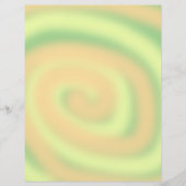 イエローオレンジグリーンペーストスワールスクラップブック紙 (正面)