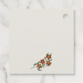 イエローオレンジグルーヴィレトロアーチフローラ結婚ズ フェイバータグ (裏面)