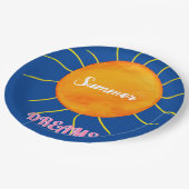 イエローオレンジサンサマードリームズ ペーパープレート (アングル)