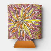 イエローオレンジサントリップ（幻覚体験）のようなデザインクーラーボックス 缶クーラー (裏面)