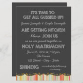 イエローオレンジシャルボードカントリーウェディング 招待状 (正面/裏面)