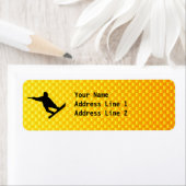 イエローオレンジスノーボード ラベル (インサイチュ)