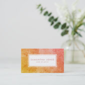 イエローオレンジスパークルグリッターガーリーメイクアップアーティスト 名刺 (スタンド正面)