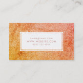 イエローオレンジスパークルグリッターガーリーメイクアップアーティスト 名刺 (裏面)