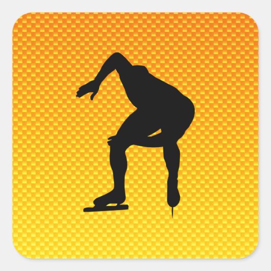 イエローオレンジスピードスケーター スクエアシール (正面)