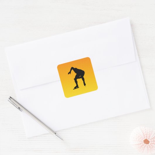 イエローオレンジスピードスケーター スクエアシール (封筒)
