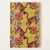 イエローオレンジタイガーフラワービッグキャットパーソナライズ プランナー手帳 (裏面)