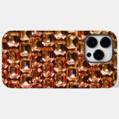 イエローオレンジダイヤモンド、イエローオレンジジェムストーン Case-Mate iPhoneケース (裏面 (横))