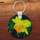 イエローオレンジダフォディルキーチェーン キーホルダー (正面)