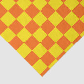 イエローオレンジチェ市松模様にックデザイン 薄葉紙 (詳細)