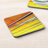 イエローオレンジトラムトラック コースター (左側)