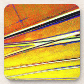 イエローオレンジトラムトラック コースター (正面)