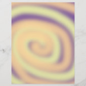 イエローオレンジパープルスワールブレンドスクラップブック紙 (正面)