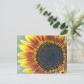 イエローオレンジヒマワリDIYはがき ポストカード (スタンド正面)