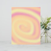 イエローオレンジピンクスワールパステルスクラップブック紙 (スタンド正面)