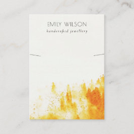 イエローオレンジフォグ雪景色ネックレスディスプレイ 名刺