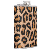 イエローオレンジブラウンブラックレオパードアニマルプリント フラスク (右)