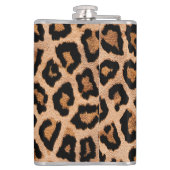 イエローオレンジブラウンブラックレオパードアニマルプリント フラスク (裏面)