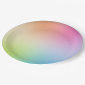 イエローオレンジブルーグリーンピンクレッドパープルカスタム ペーパープレート (アングル)