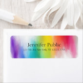 イエローオレンジブルーグリーンピンクレッドパープルモダン ラベル (インサイチュ)