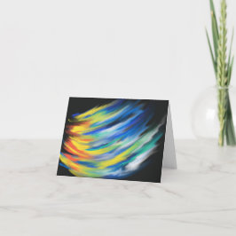 イエローオレンジブルーフラムクリスチャンモダンアート カード