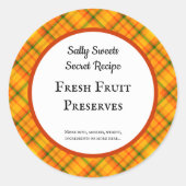 イエローオレンジプライドカスタムキャニングステッカー ラウンドシール (正面)