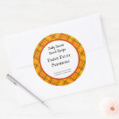 イエローオレンジプライドカスタムキャニングステッカー ラウンドシール (封筒)