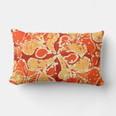 イエローオレンジボヘミアンバリろうけつ染めスタイルペイズリー ランバークッション (正面)
