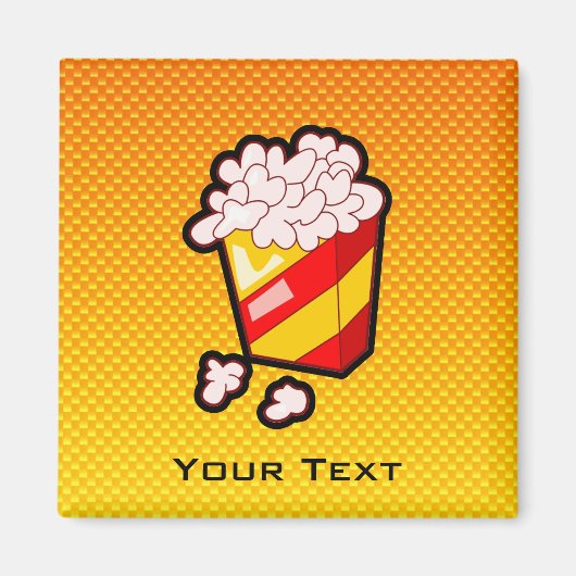 イエローオレンジポップコーン マグネット (正面)