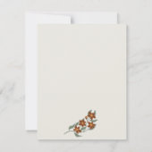 イエローオレンジラストグルーヴィーレトロアーチフローラ結婚ーズ 出欠カード (裏面)