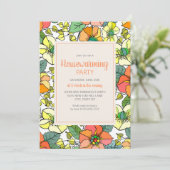 イエローオレンジレトロヴィンテージフローラ引っ越し祝いパーティー (スタンド正面)