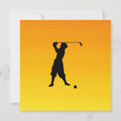 イエローオレンジヴィンテージゴルファー 招待状 (裏面)